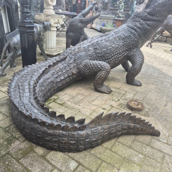 Statue Crocodile Bronze 2,10 m - Image 6