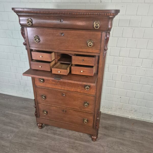 Secretary Biedermeier 1830 Oak - Image 7