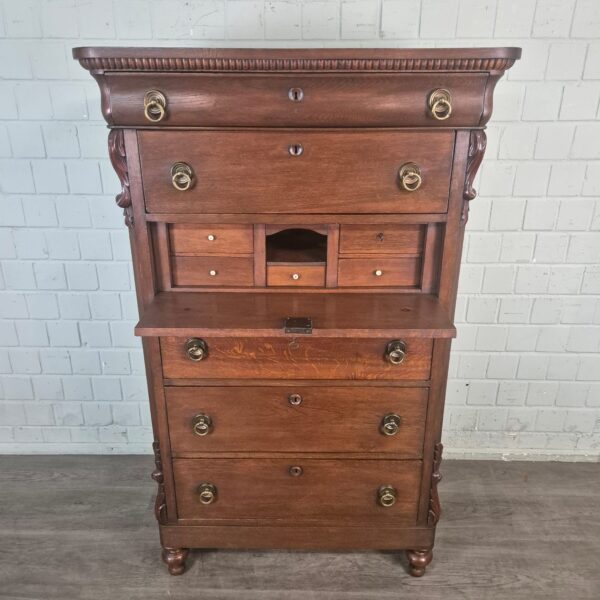 Secretary Biedermeier 1830 Oak - Image 6