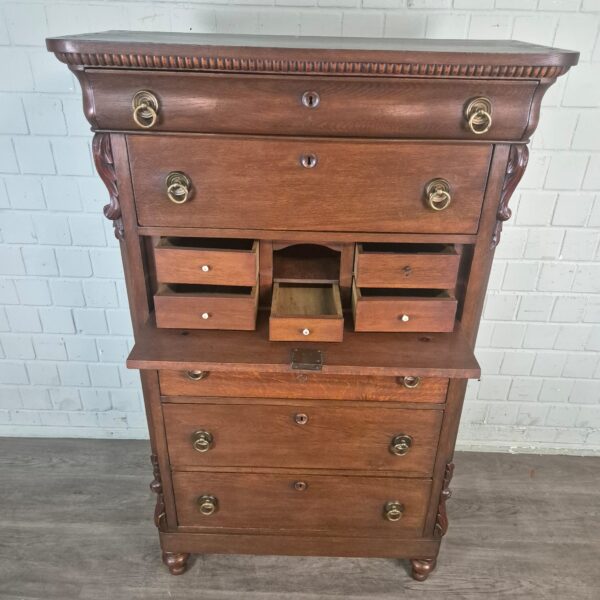 Secretary Biedermeier 1830 Oak - Image 8