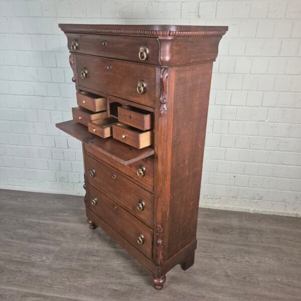 Secretary Biedermeier 1830 Oak - Image 9