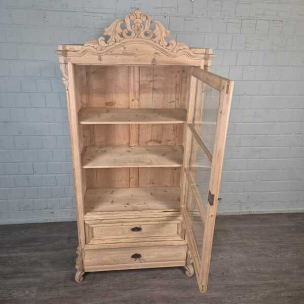 Display Case Louis Philippe 1860 Pine - Image 10
