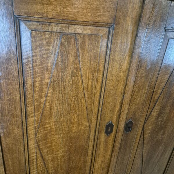 Wardrobe Biedermeier 1820 Oak - Image 4