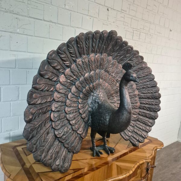 Garden Statue Peacock Metal 0.89 m