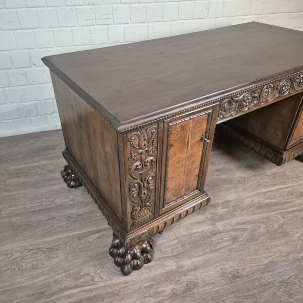 Desk Historicisme 1910 Walnut - Image 5