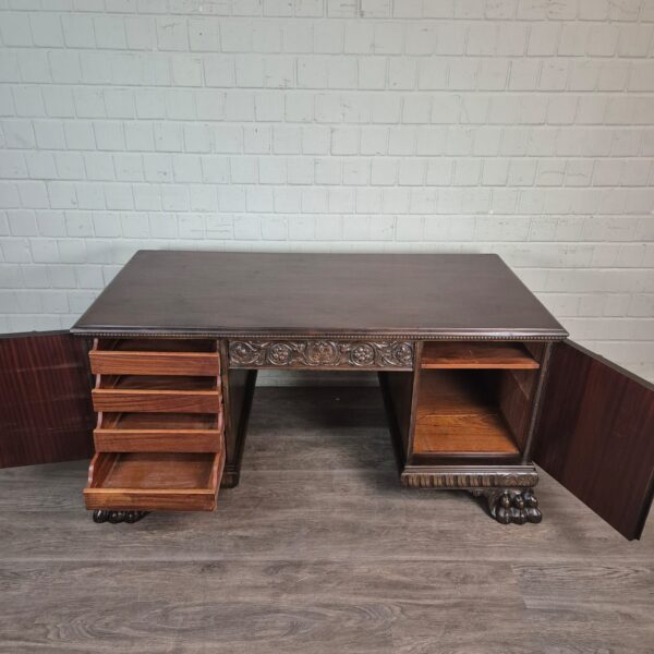 Desk Historicisme 1910 Walnut - Image 12