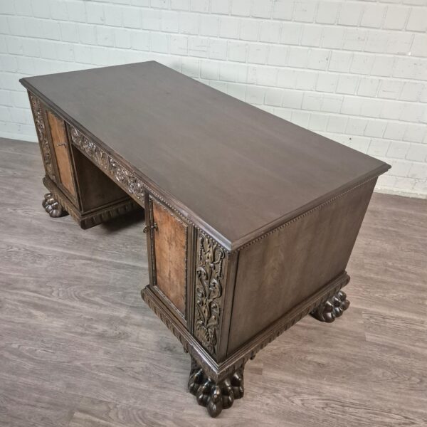 Desk Historicisme 1910 Walnut - Image 4