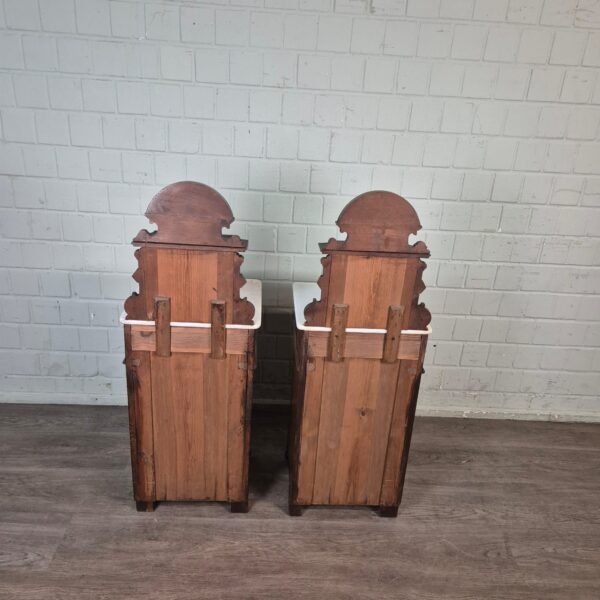 Bedside Tables Gründerzeit 1880 Walnut - Image 16