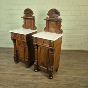 Bedside Tables Gründerzeit 1880 Walnut