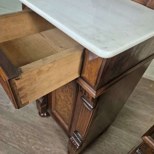 Bedside Tables Gründerzeit 1880 Walnut - Image 15