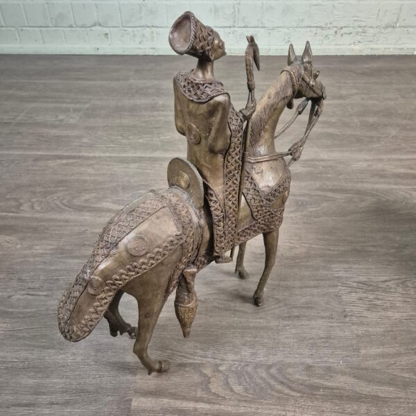 Statues Decoration Rider Set Bronze Antique 1860 - Image 16