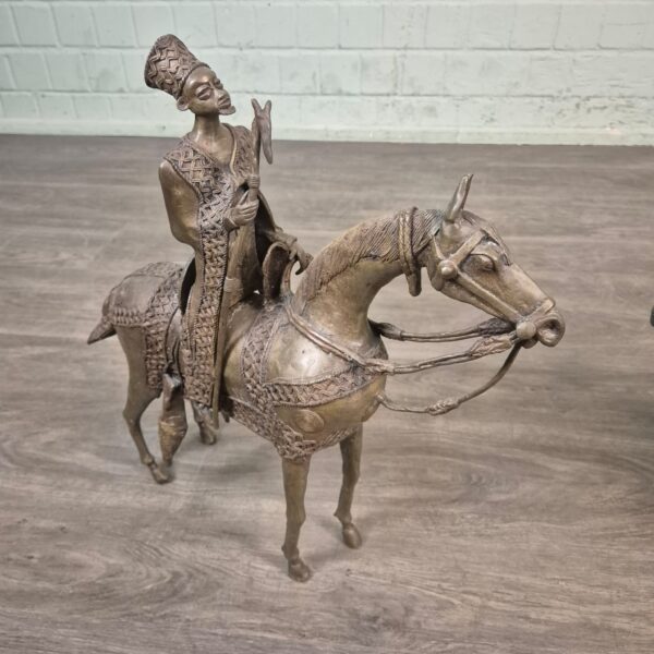 Statues Decoration Rider Set Bronze Antique 1860 - Image 14