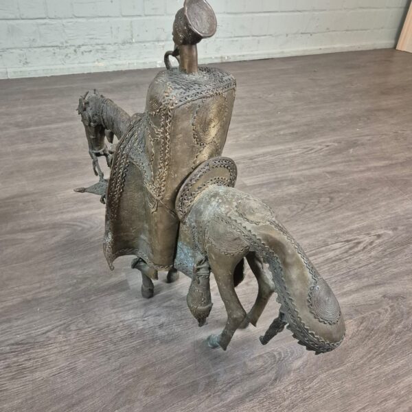 Statues Decoration Rider Set Bronze Antique 1860 - Image 7