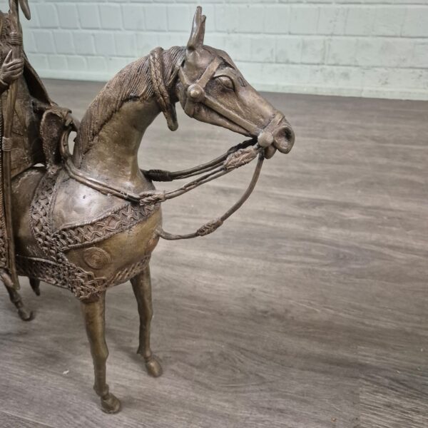 Statues Decoration Rider Set Bronze Antique 1860 - Image 15
