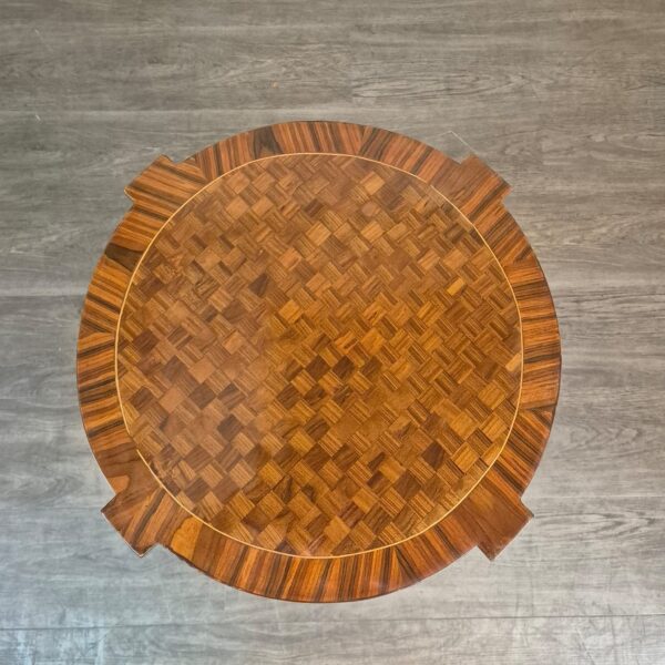Side Table Walnut Neo-baroque Ø 0,50 m - Image 5