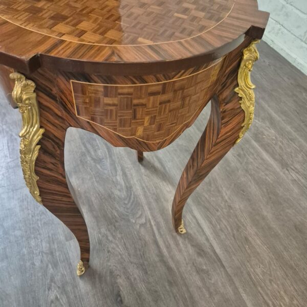 Side Table Walnut Neo-baroque Ø 0,50 m - Image 8