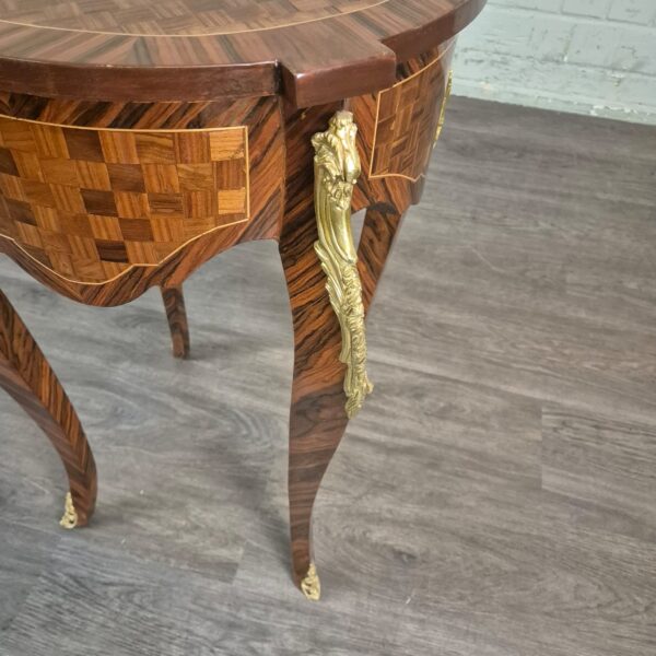 Side Table Walnut Neo-baroque Ø 0,50 m - Image 9