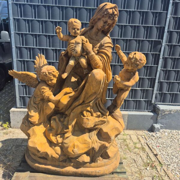Statue Madonna and Child Stone 1.75 m - Image 3