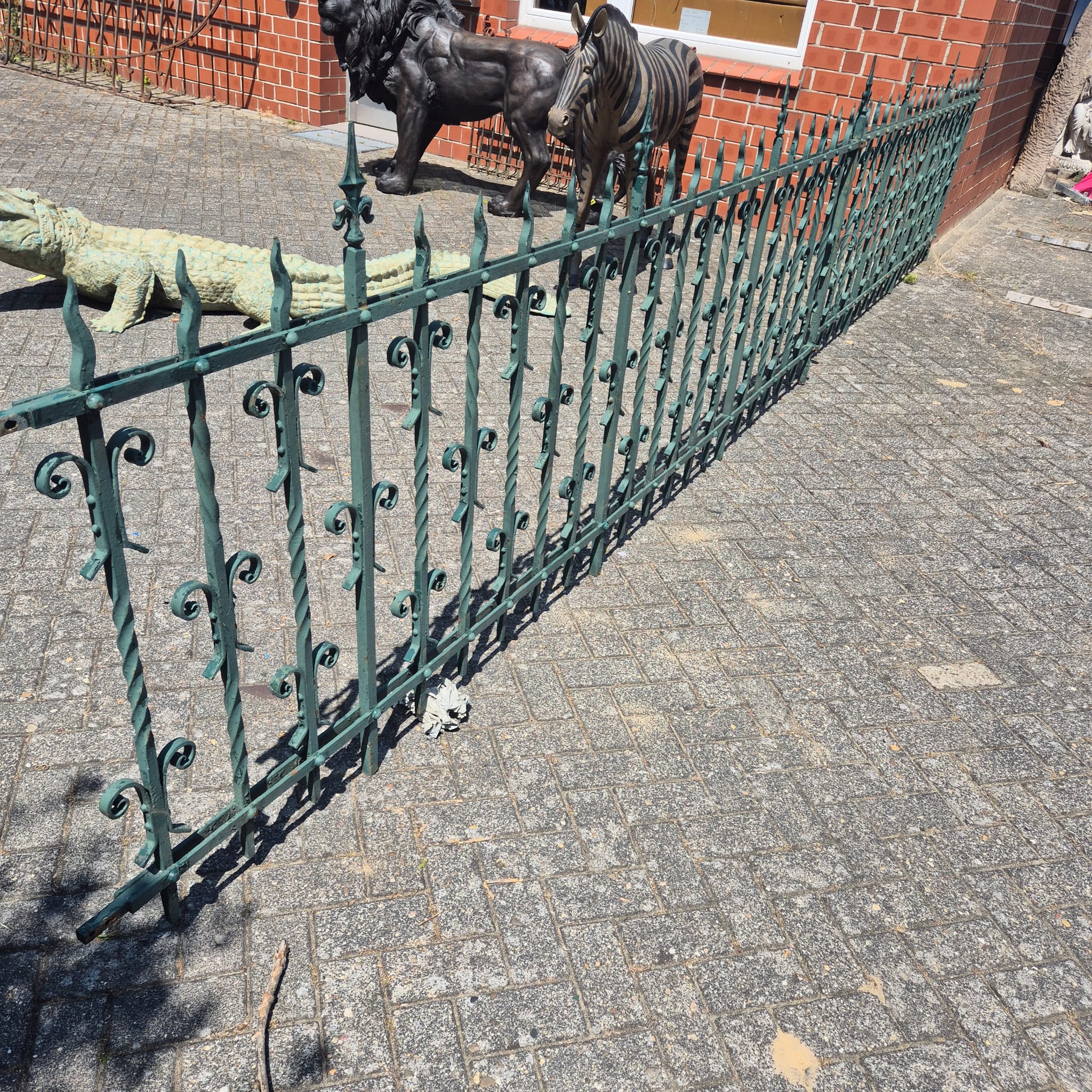 Garden Fence Gründerzeit 1880 Wrought Iron 3.50 m - Image 3