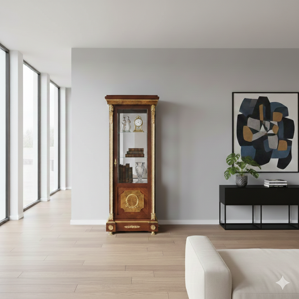 Display Cabinet Walnut Empire Style 0,66 m - Image 2