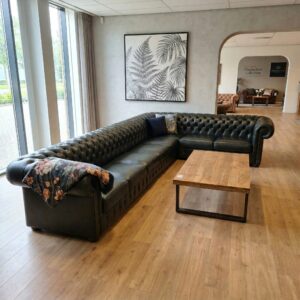 Chesterfield Corner Sofa Dark Green 4,25 m x 2,40 m
