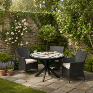 Garden Table Marble Top Ø 1,20 m