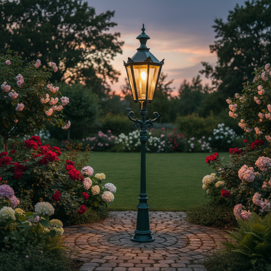 Lantern Garden Light Aluminium Green 2.20 m - Image 2