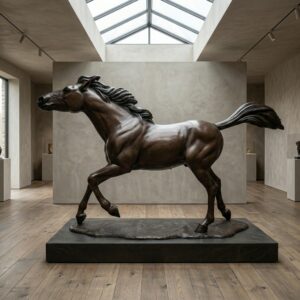 Statue Horse Bronze 1,77 m