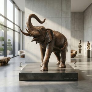 Statue Elephant Bronze 1,25 m