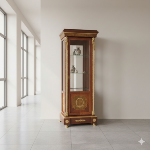 Display Cabinet Walnut Empire Style 0,66 m