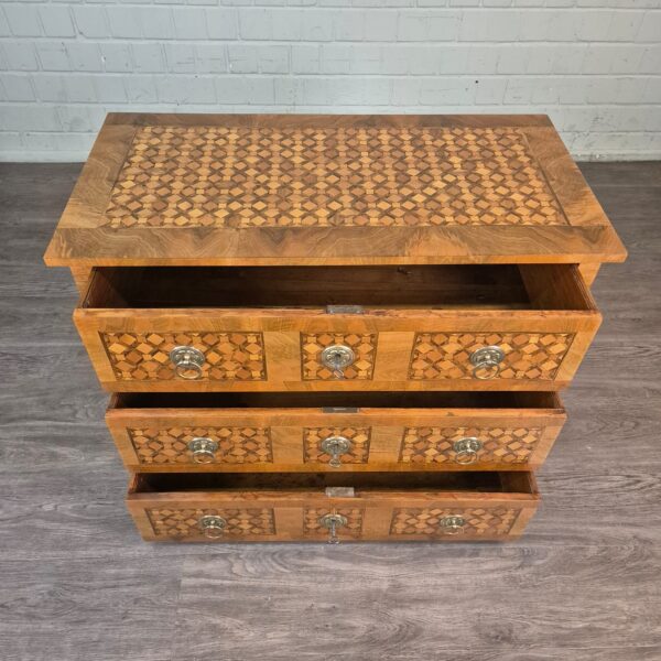 Chest of Drawers Biedermeier 1820 Walnut - Image 7