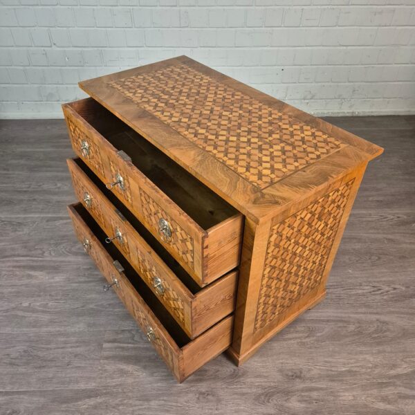 Chest of Drawers Biedermeier 1820 Walnut - Image 8