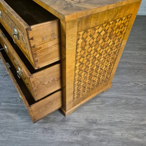Chest of Drawers Biedermeier 1820 Walnut - Image 9