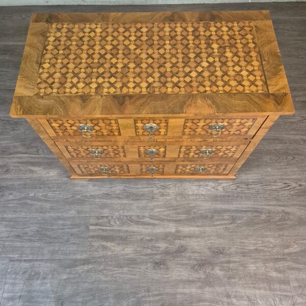 Chest of Drawers Biedermeier 1820 Walnut - Image 4