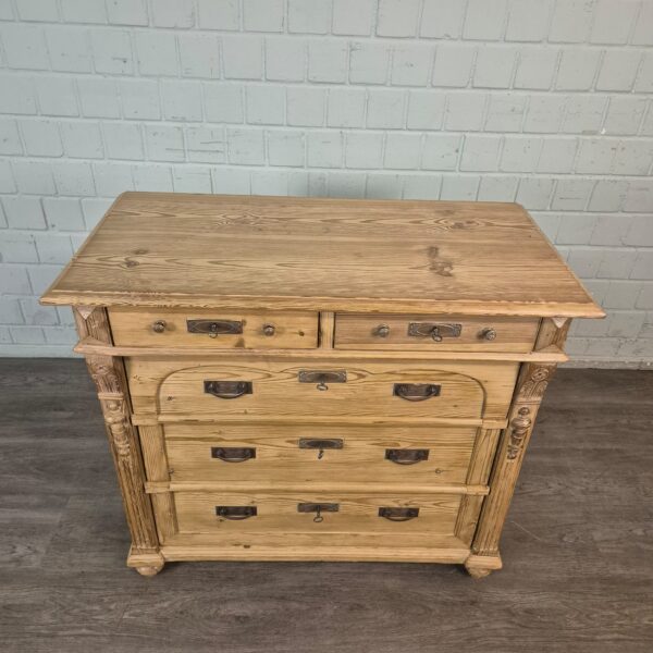 Chest of Drawers Jugendstil 1890 Pine - Image 3
