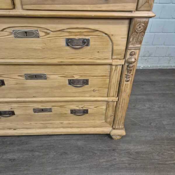 Chest of Drawers Jugendstil 1890 Pine - Image 9