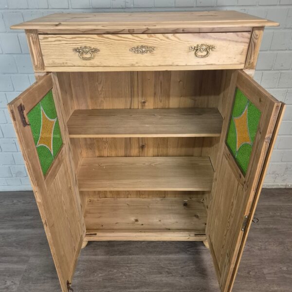 Vertiko Jugendstil 1900 Pine - Image 6
