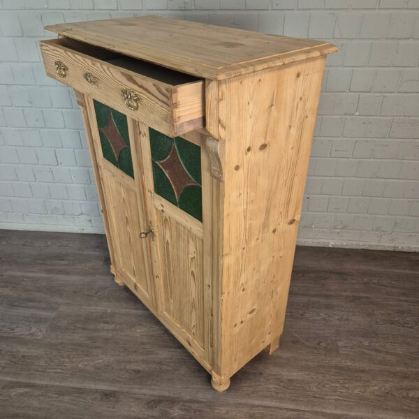 Vertiko Jugendstil 1900 Pine - Image 8