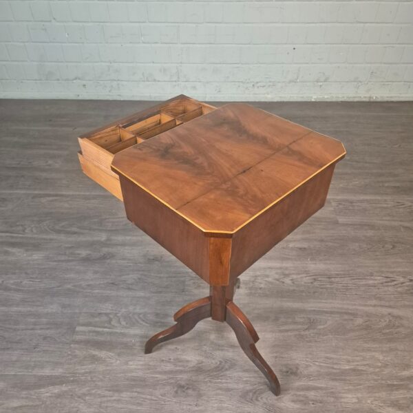 Sewing Table Biedermeier 1830 Mahogany - Image 11