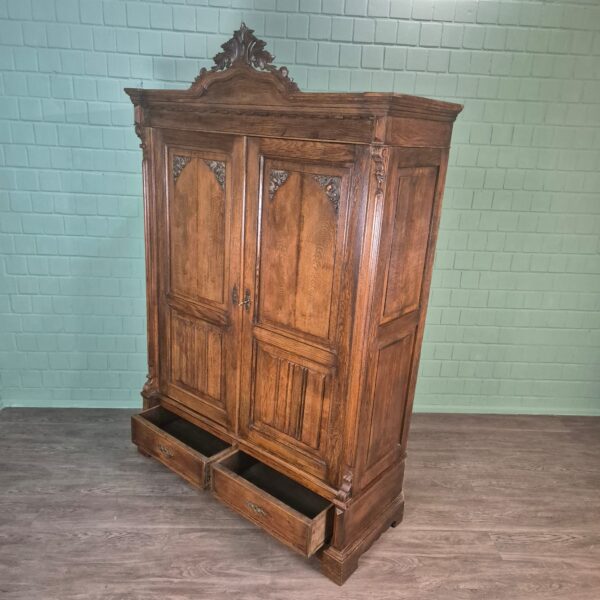 Wardrobe Gründerzeit 1880 Oak - Image 17