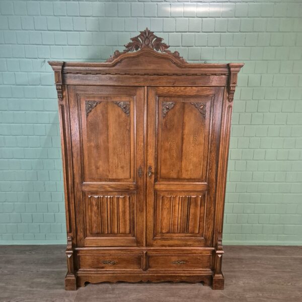 Wardrobe Gründerzeit 1880 Oak - Image 2