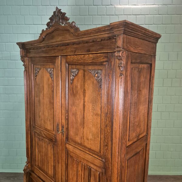 Wardrobe Gründerzeit 1880 Oak - Image 6