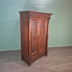 Wardrobe Gründerzeit 1880 Walnut
