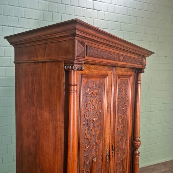 Wardrobe Gründerzeit 1880 Walnut - Image 4