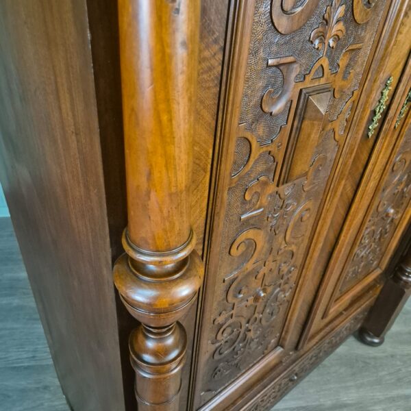 Wardrobe Gründerzeit 1880 Walnut - Image 5