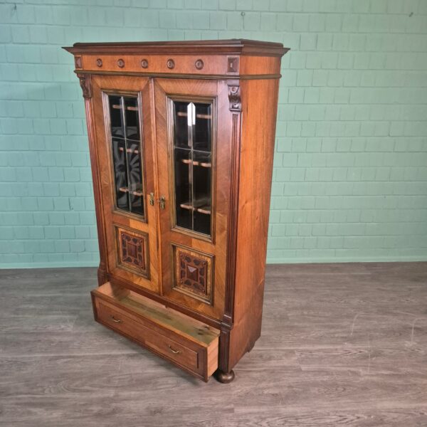 Display Case Jugendstil 1900 Walnut - Image 14