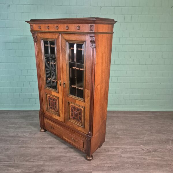 Display Case Jugendstil 1900 Walnut - Image 3