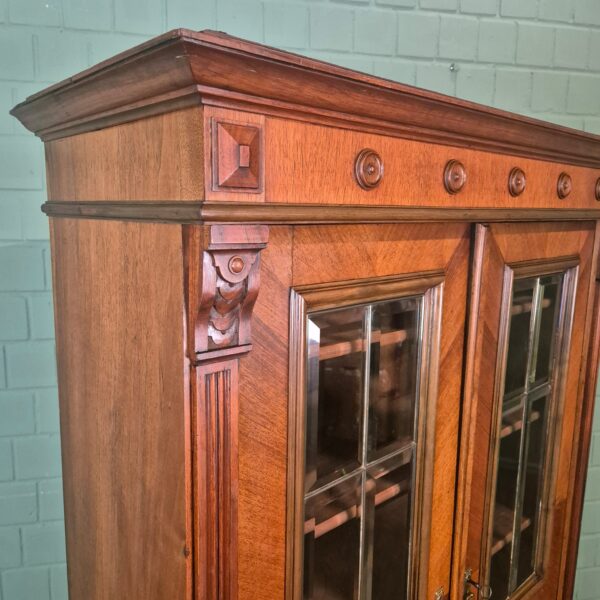 Display Case Jugendstil 1900 Walnut - Image 4