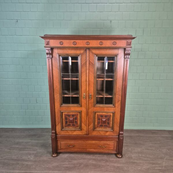 Display Case Jugendstil 1900 Walnut - Image 2