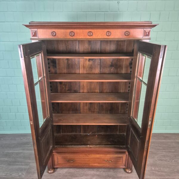 Display Case Jugendstil 1900 Walnut - Image 9